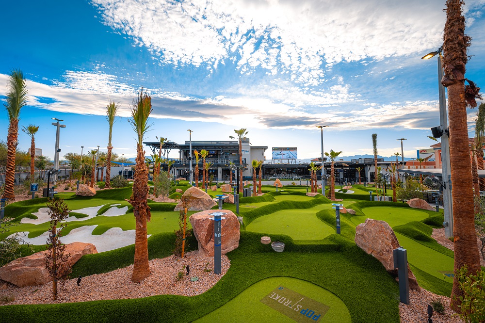 PopStroke Las Vegas during the day time mini golf