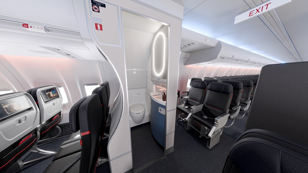 New lavatories on Delta Air Lines