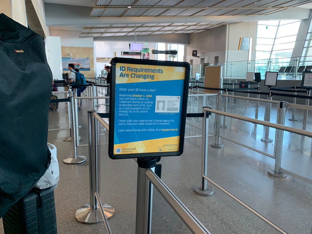 REAL ID Sign at an airpot
