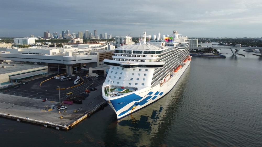Princess Cruise Ship in port in Miami